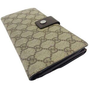 GUCCI Bifold Wallet Beige brown Women 115046 Authentic secondhand